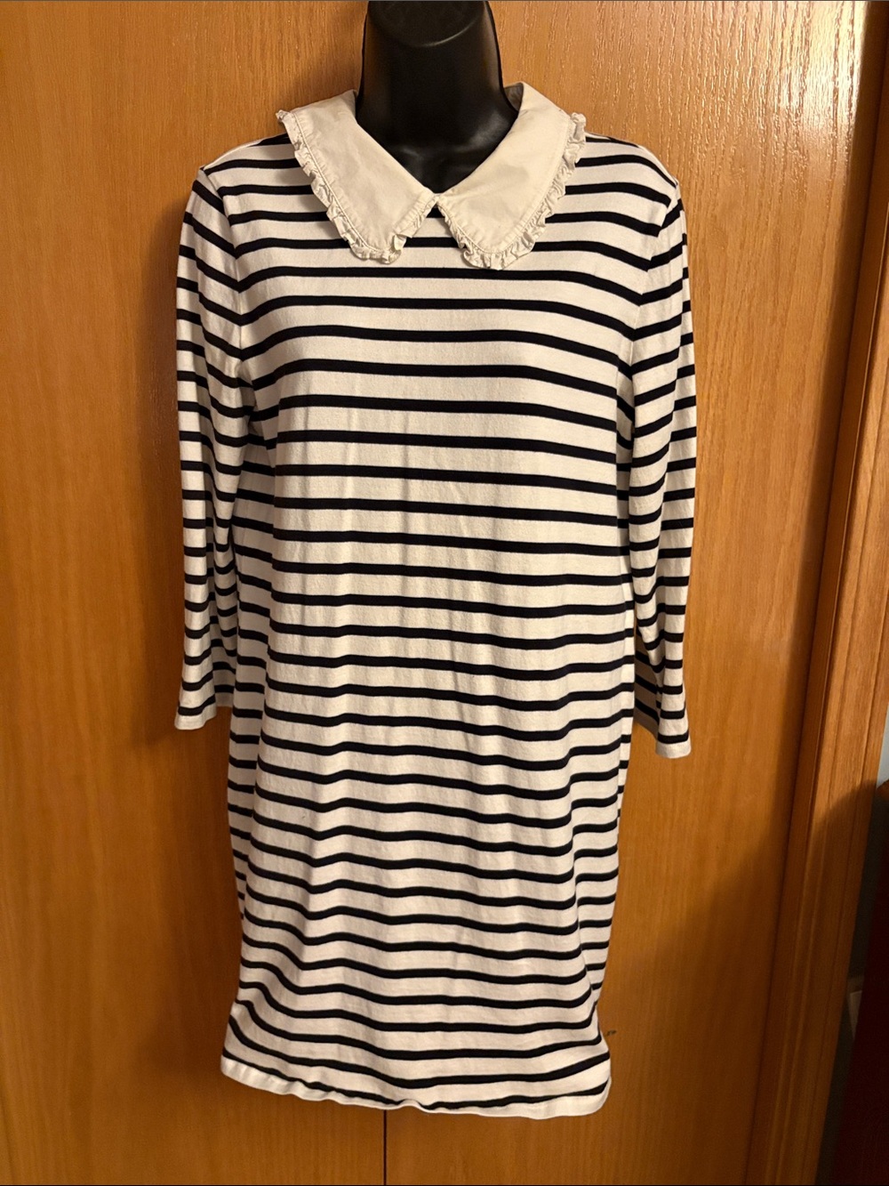 Striped kate spade Navy and White Dress with Peter Pan Collar